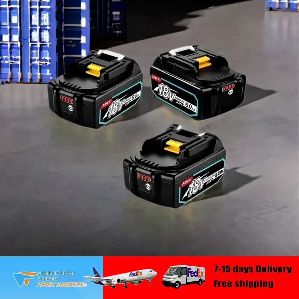 

Оригинальный новый аккумулятор 6 Ач 8 Ач 12 Ач 18 В для Makita DDF487 DTD173 DTW700 DGA404 DHP487 Сменный светодиодный литий-ионный аккумулятор