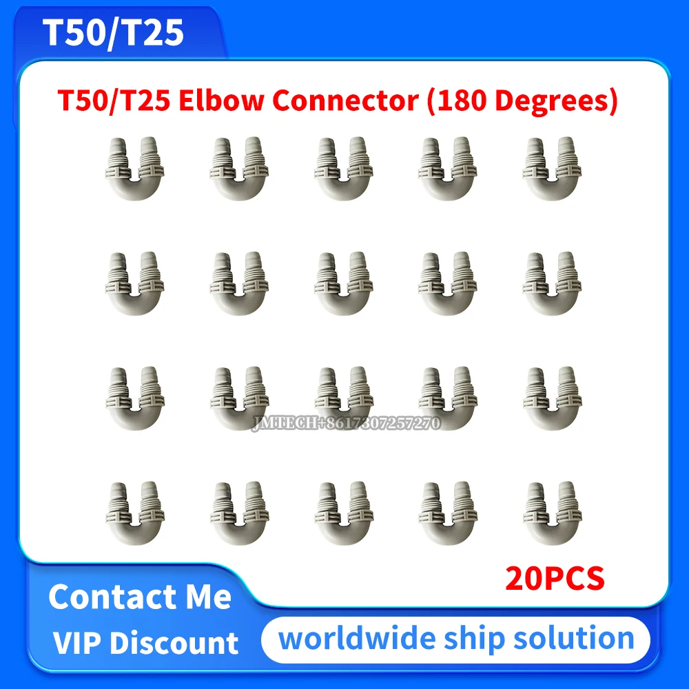 

20PCS T50/T25 Elbow Connector (180 Degrees) for dji Parts Repair Replace