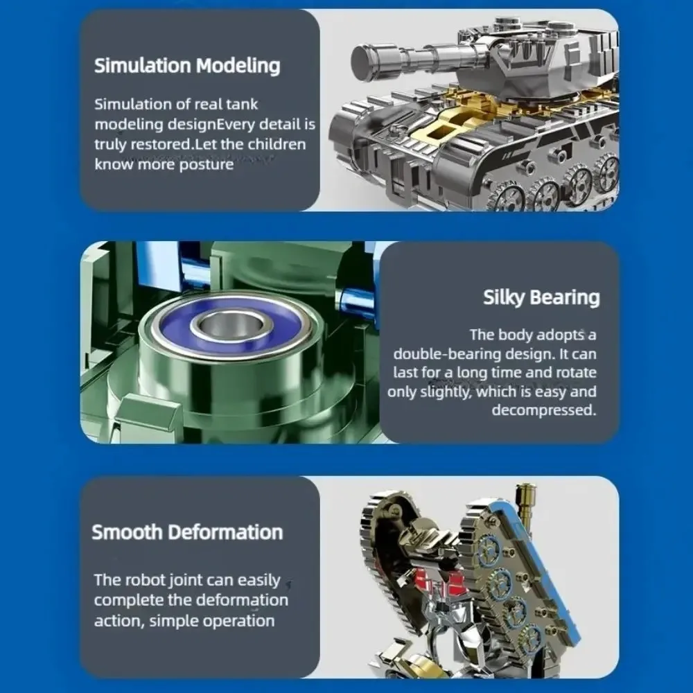 الإبداعية اليد سبينر تململ الدوران القلق الإغاثة الحسية لعبة مشوهة الدبابات روبوت ضد الإجهاد تململ لعبة