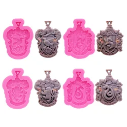 Four colleges emblem silicone mold keychain necklace jewelry pendant resin accessories plaster aromatherapy decorative pendant