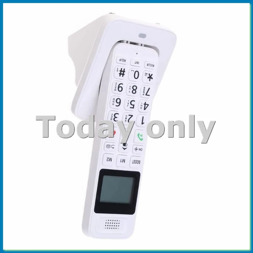 

Беспроводной цифровой телефон D1018 для офиса и дома с ЖК-дисплеем, стабильным сигналом, вилка EU, белый - ABLL