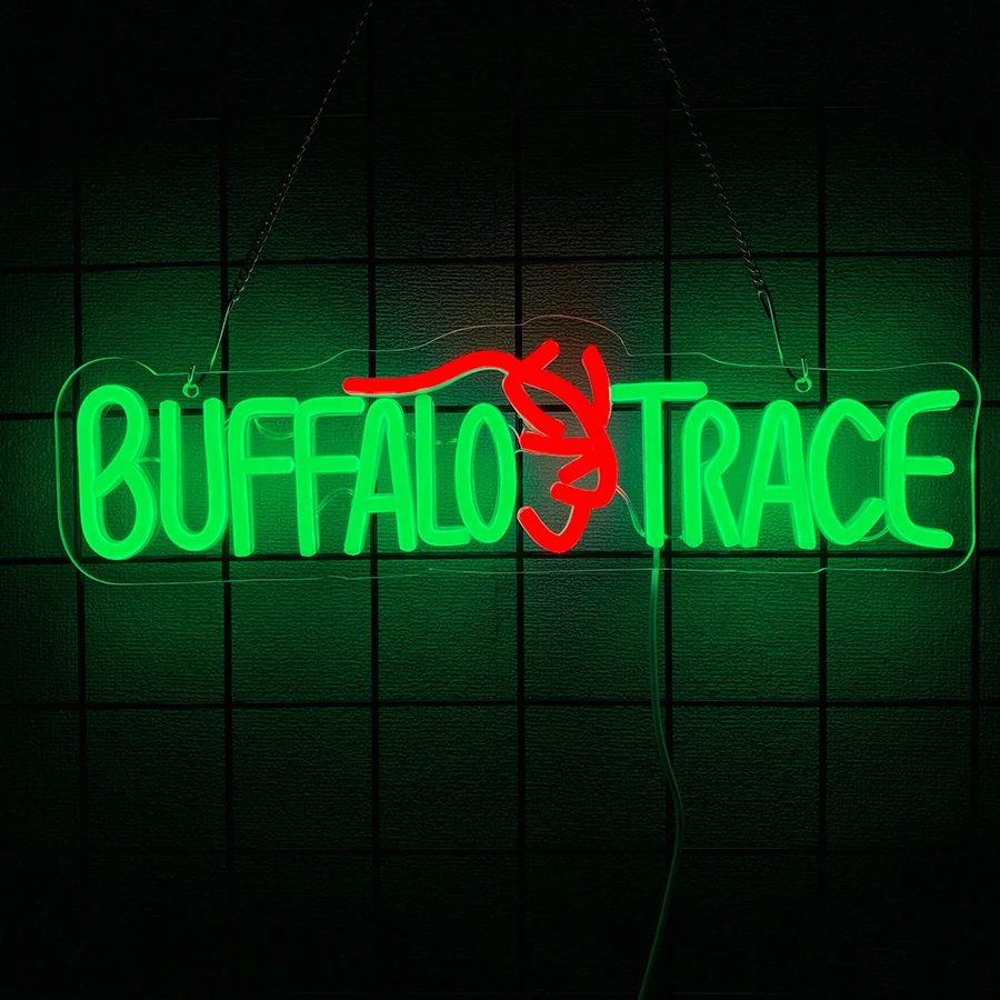 Buffalo Trace Led Neon Signs, Whiskey Business Signs For Bars, Man Caves And Holiday Parties, Suitable For Garage Art Decor.