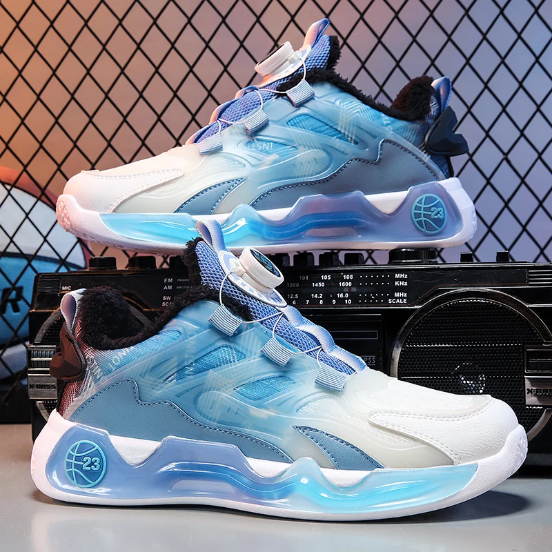 

Boys' Breathable Mesh Sports Shoes Spring Autumn New Style Basketball Shoes Primary School Boys Footwear Comfortable Sneakers