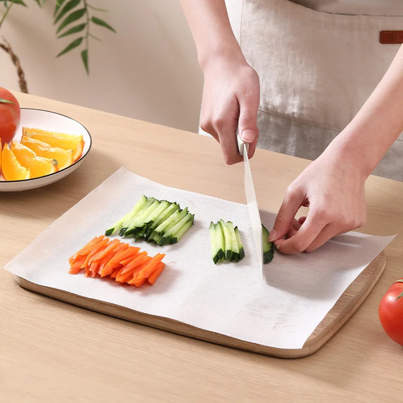 Disposable Free Cutting Kitchen Board Mat Antibacterial Supplementary Food Fruit Vegetable Cutting Board Adhesive Plate Mat