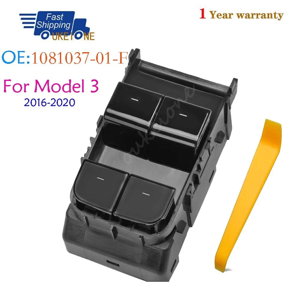 

1081037-01-F For Tesla Model 3 2016 2017 2018 2019 2020 Front Left Master Driver Side Window Door Power Switch Car Accessories