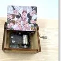 Kpop BTS Wooden Hand Crank Musical Box Engraved Multiple Pattern Music Box Fans Souvenir Decor Present view 3
