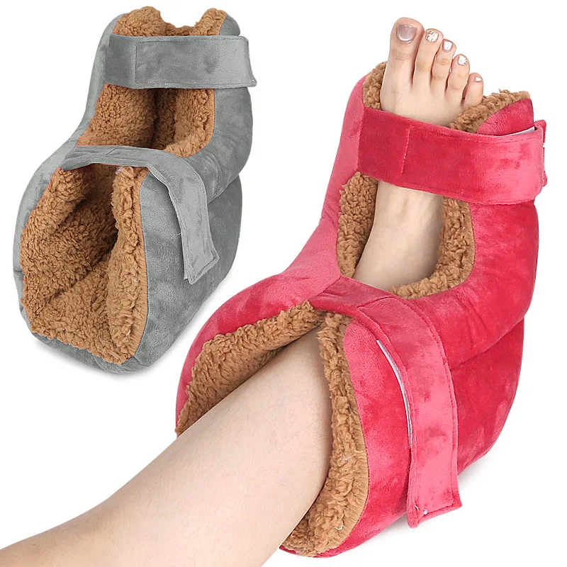 Foot Heel Support Heel Warmer Protector Pillow Cushion Protector Keep Warm Relieve Stress Pain Adjustable Elastic Belt