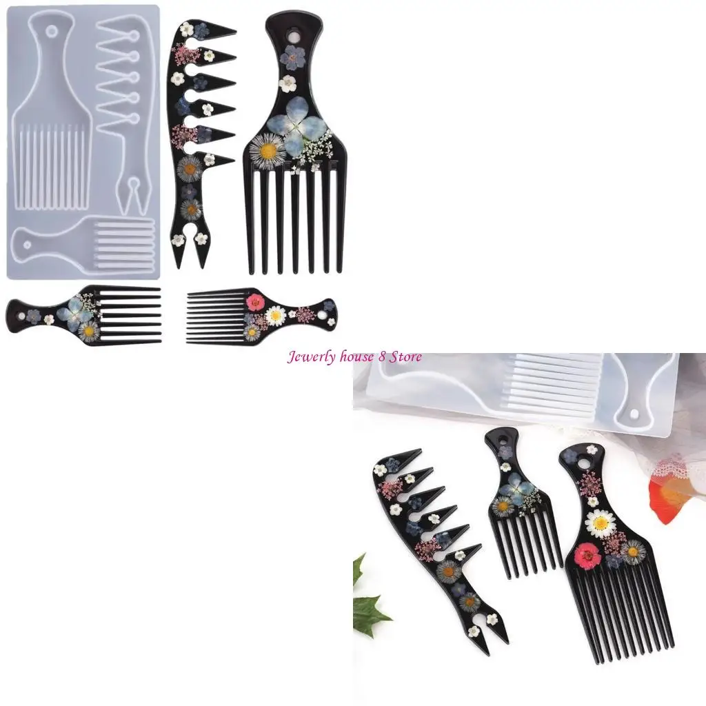 

Resin Comb Mold Hair Silicone Mold Salon Barber African Hair Comb Mold is Suitable for Diy Epoxy Casting
