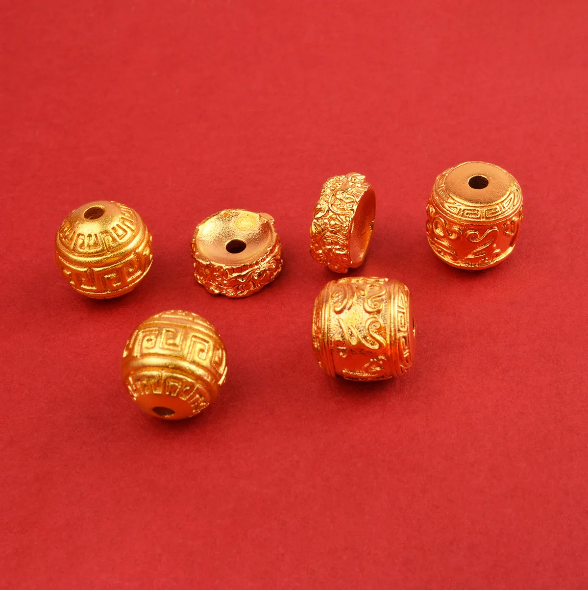 Chinese Traditional Lucky Fadeless Engraved Six True Words Large Hole Barrel Spacer Beads For Diy Bracelet Jewelry Making Blessi