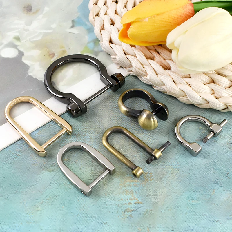 

5/10Pcs Detachable Screw D Buckle Sewing U Ring Metal Bag Chain Hanger Hooks Belt Handbag Handle Clasp DIY Hardware Accessories