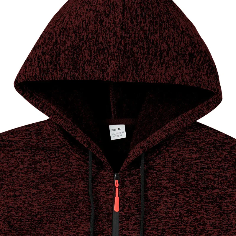 Amerikanischer Herren-Sweater aus schwerem Samt, Retro-Stil, mit kationischen Taschen, Kapuze und Reißverschluss, trendiger Sportpullover für Männer – Detail 17