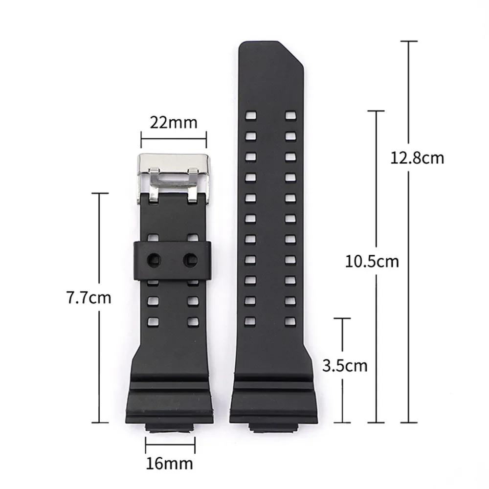 Rubber Watch Strap for Casio G-Shock GA-100/110/120/150/400/700 GD-100/110/120 GW-8900 GLS-100 Replace Men Resin Band Bracelet