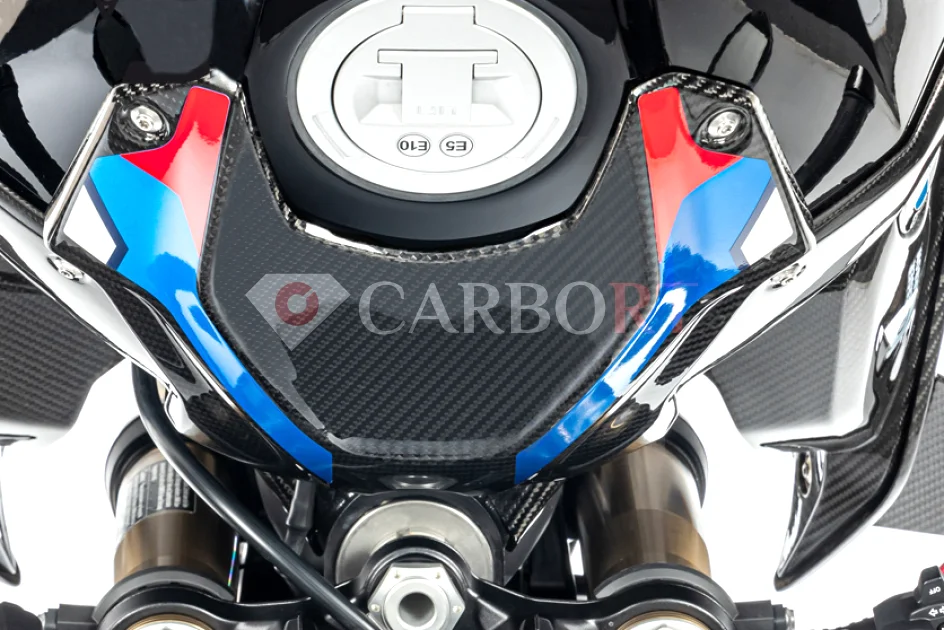 Für BMW S1000RR Carbon Fuel Gas Tank Vorne Top Obere Abdeckung Verkleidung 2019 2020 2021 2022 Shroud Gugel Schutz panel Teile