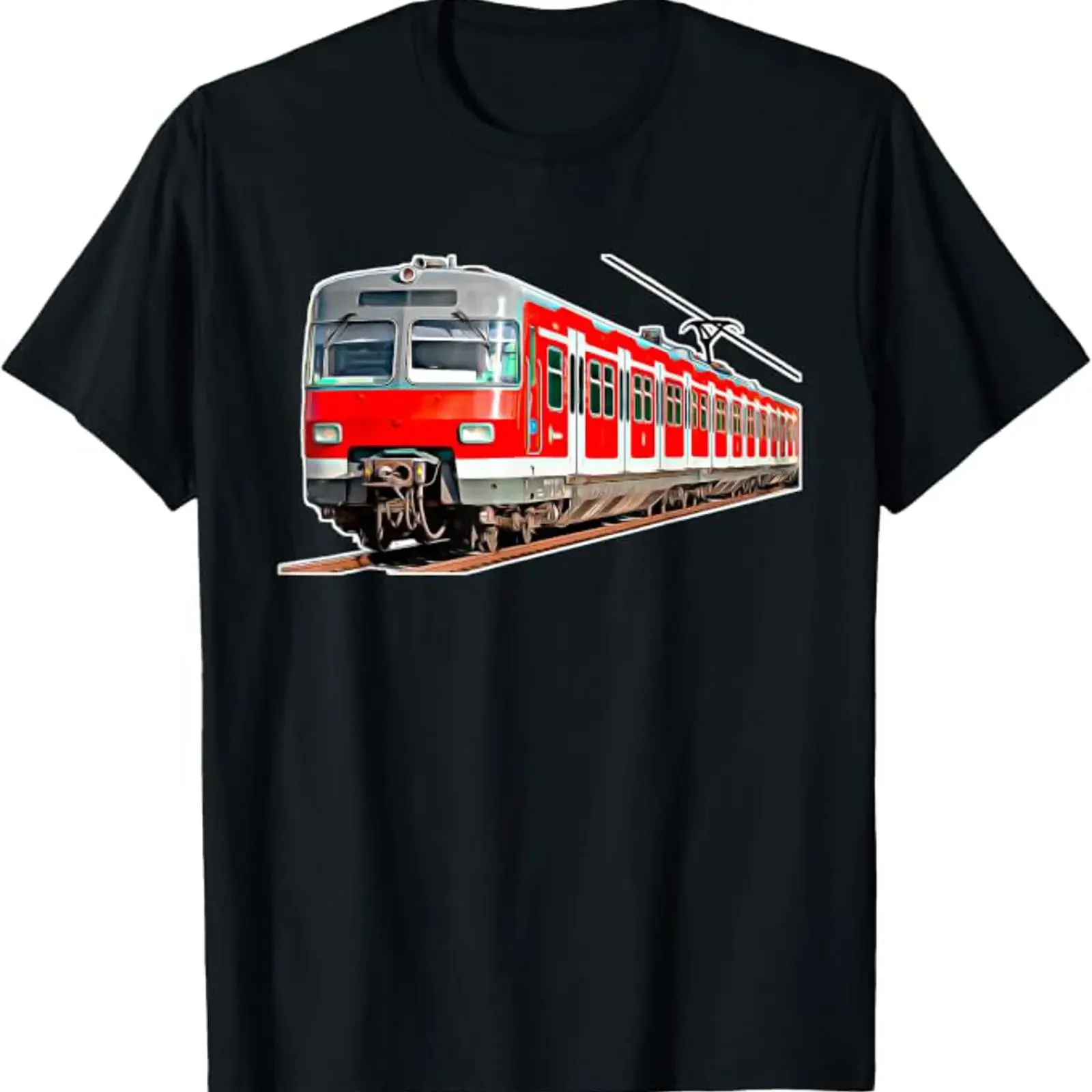 Triebzug Bahn Rail Traffic Railway S T Shirt vintage Washed Slightly designer clothes Versatile streetwear homme Comfortable