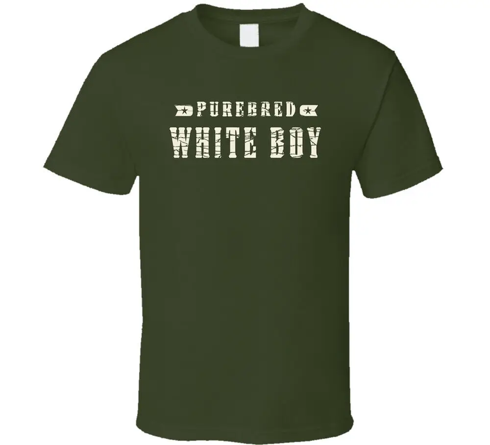 Purebred White Boy Bad Boys T Shirt  Tees Cotton Luxury brand vintage oversized