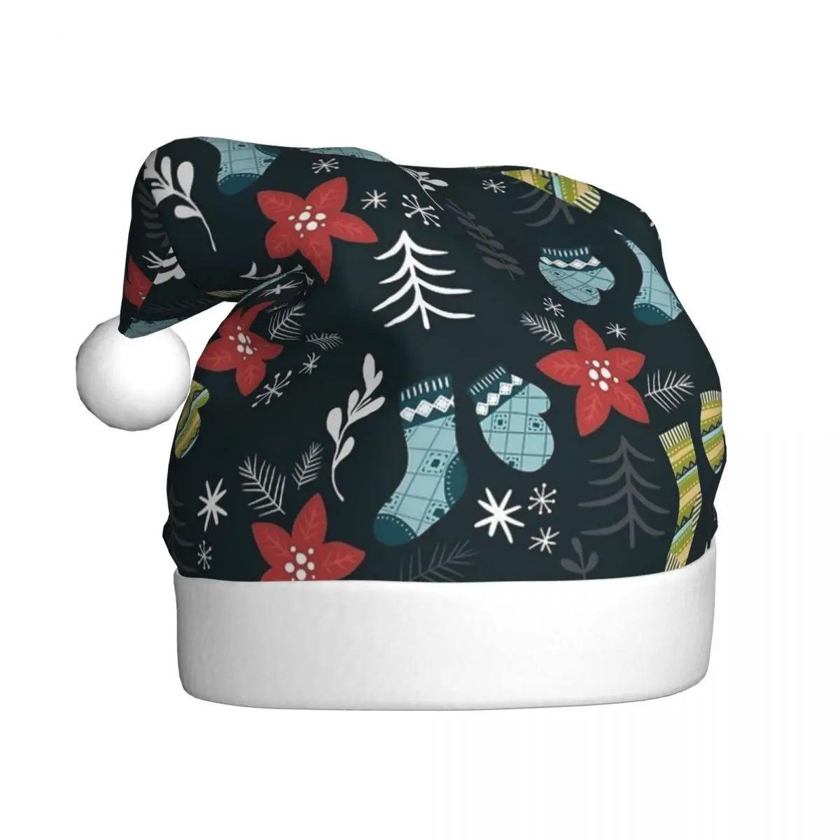 Christmas Holiday Knitted Christmas Hat for Adult Men Women Ornaments Santa Hat Cap Cosplay Gifts