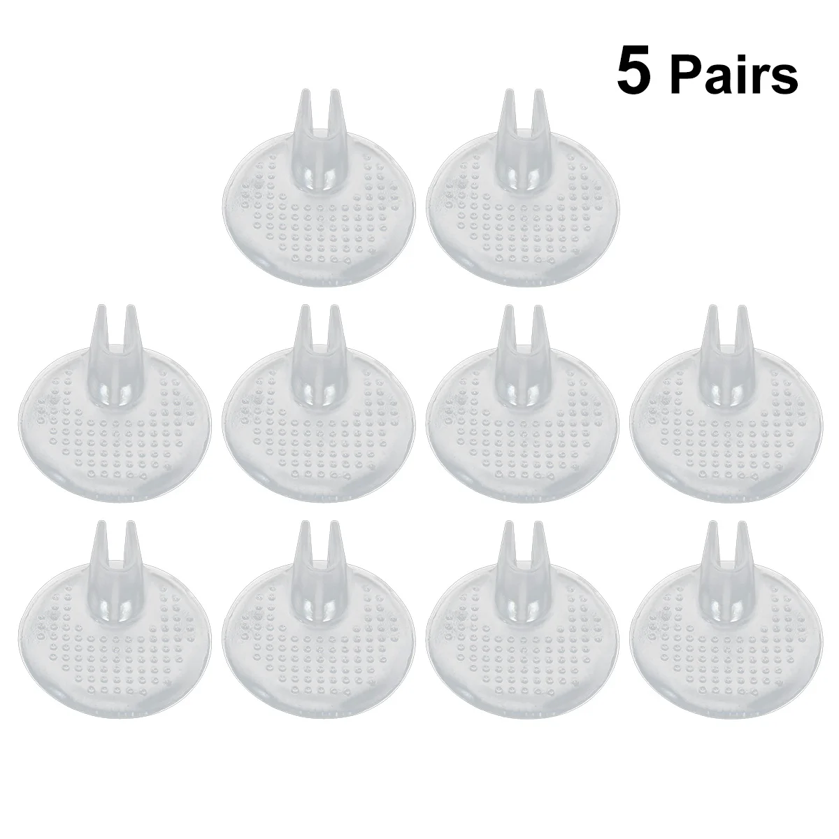 5 Pairs Self-adhesive Women's Shoe Inserts Insoles for High Heels Forefoot Gel Pad