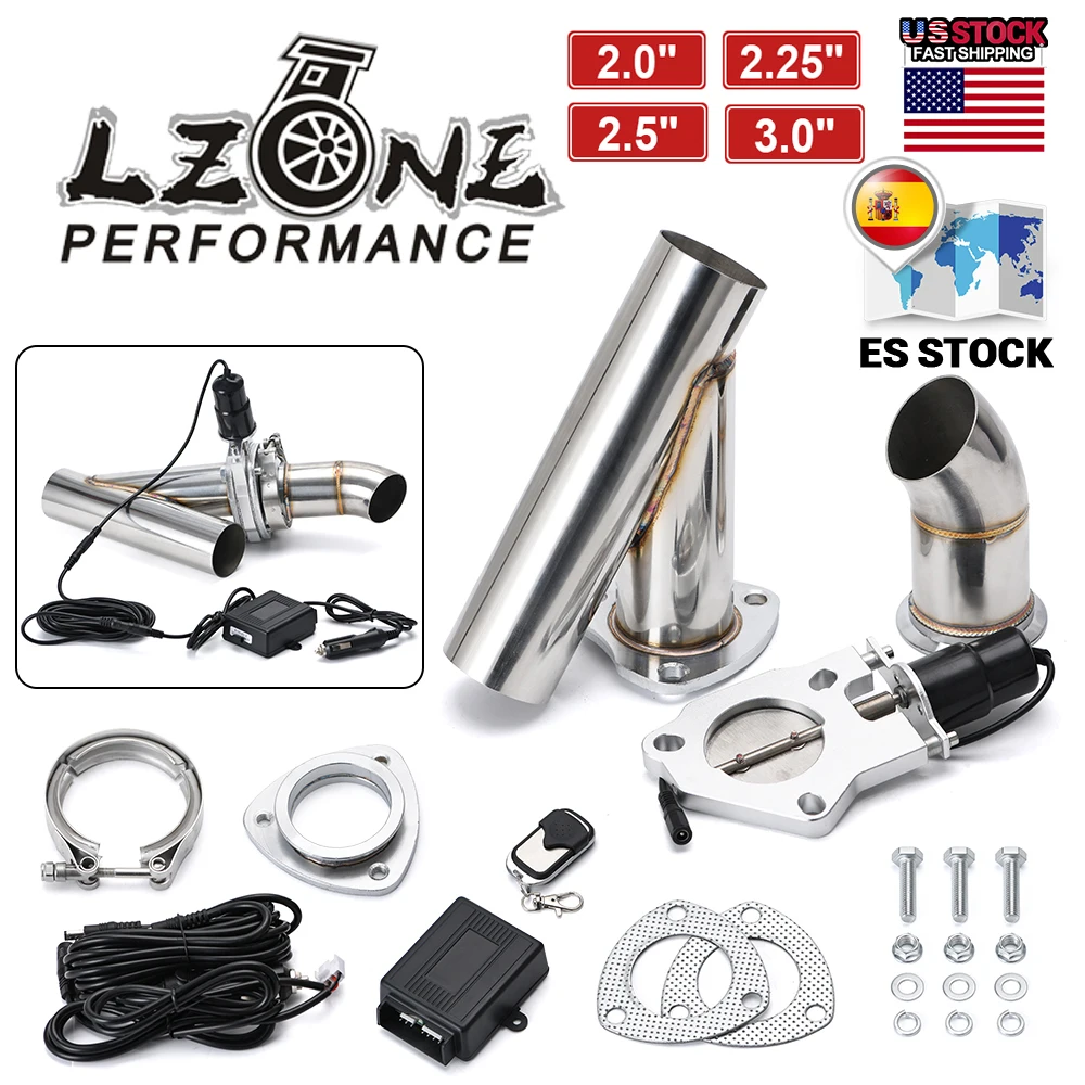 

LZONE - 2.5" or 3.0" Electric Stainless Exhaust Cutout Cut Out Dump Valve / switch with Remote control JR5295