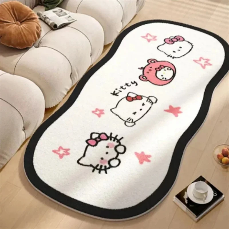 2026 New Thickened Hello Kitty Bedroom Carpet, Cashmere-like Fluffy Mat, Soft Bedside & Bay Window Rug