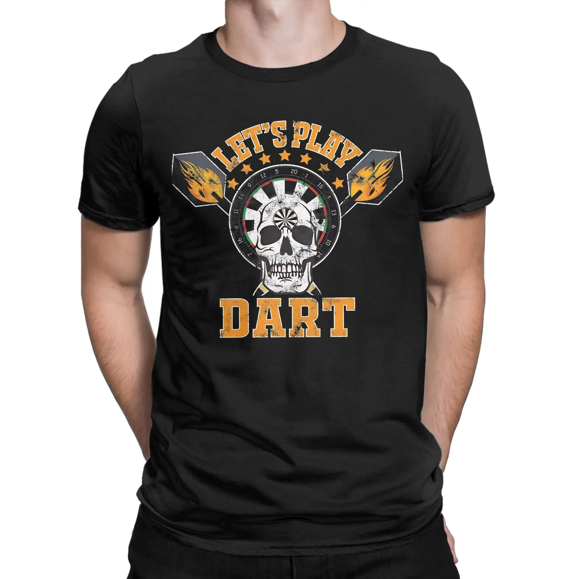 Classic Novelty 100% Cotton T-Shirt Darts Dartboard  Tees Tops For Men