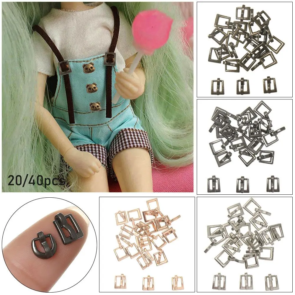 Quality Mini Ultra-small Girl Gift Toys DIY Shoes Buttons Doll Bag Buckles Tri-glide Belt Buckle Clothes Sewing Accessories