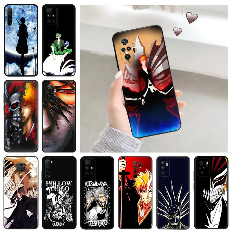 Silicone Soft Phone Case for Redmi 9c 9a 9i a1 a2 Plus k60 k60e k50 k40 Note 9 Pro 9s 9t 8 8t 7 cc9 Cartoon Bleach Ichigo Cover