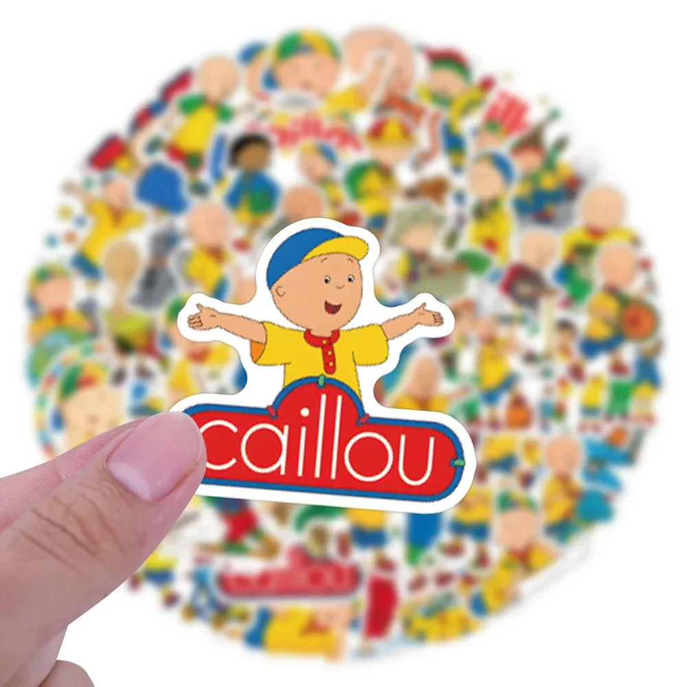 55PCS Funny Caillou Animation Stickers Cartoon Graffiti Decals Kids Gift DIY Laptop Phone Guitar Water Cup Children's Toys Gifts