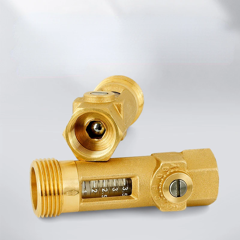 DN15 DN20 Flow balance valve Spring flowmeter Brass Float Flow reader Balancing Valve regulation 1-3.5L/min 2-8L/min