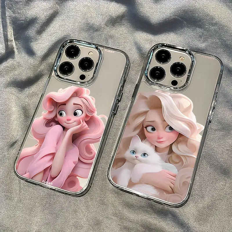 Disney's Runaway Princess Soft Clear Phone Case For iPhone 16 14 12 13 11 15 Pro Max XR XS MAX 7 8 PLUS Y2K Cartoon Lovely Cover