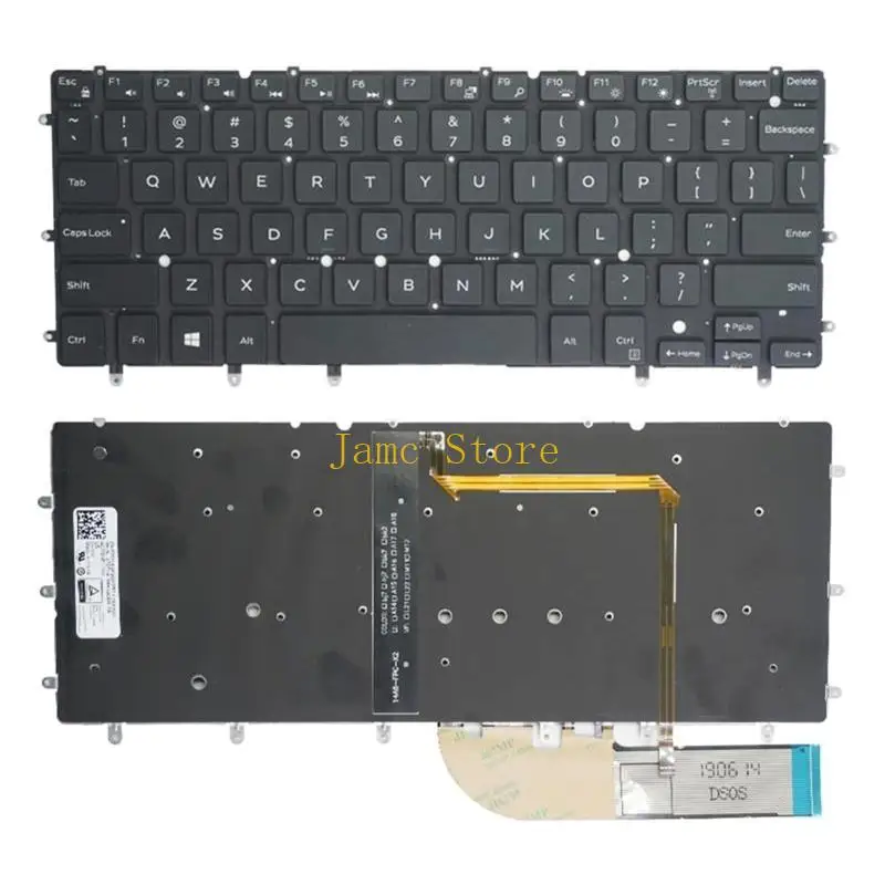 LX0B Ersatztastatur mit schwarzer Kante für für XPS 13 7000 Laptop