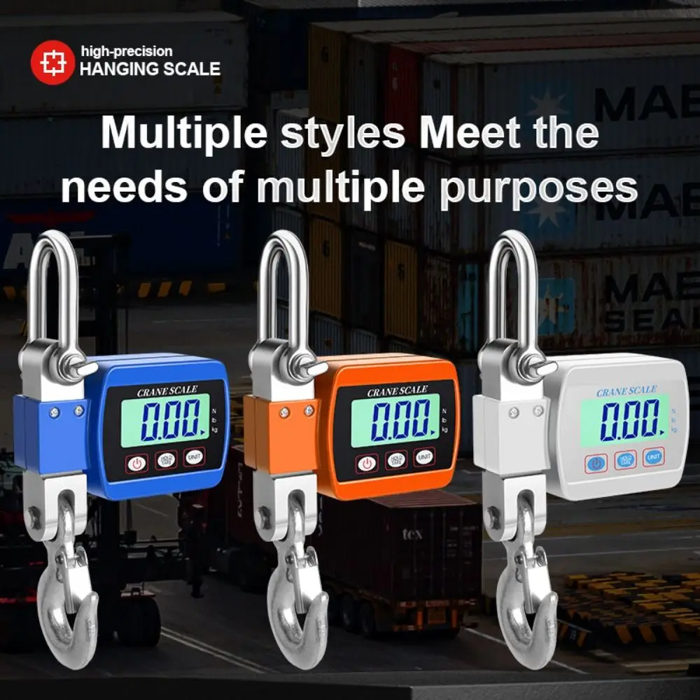

0.05-500kg Crane Scale Unit Change Function LCD Digital Electronic Hook Scale Portable Handheld Industrial Hanging Scale Farm