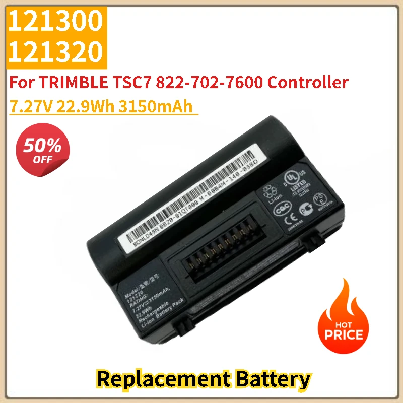 

High Quality Battery 121300 121320 7.27V 22.9Wh 3150mAh For TRIMBLE TSC7 822-702-7600 Controller Brand New Replacement Battery