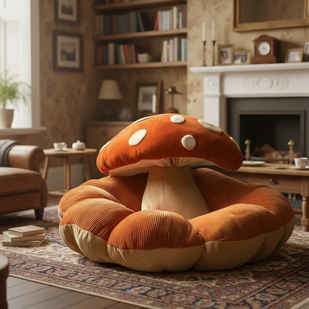 Mushroom sofa warm corduroy charming soft large family activity area living room furniture comfortable plush decoration