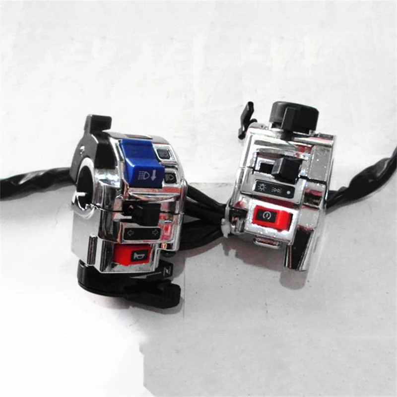 Gümüş alüminyum moto rbike kontrol evrensel 22MM moto çapraz denetleyici çok fonksiyonlu metal moto rcycle anahtarı moto aksesuarları