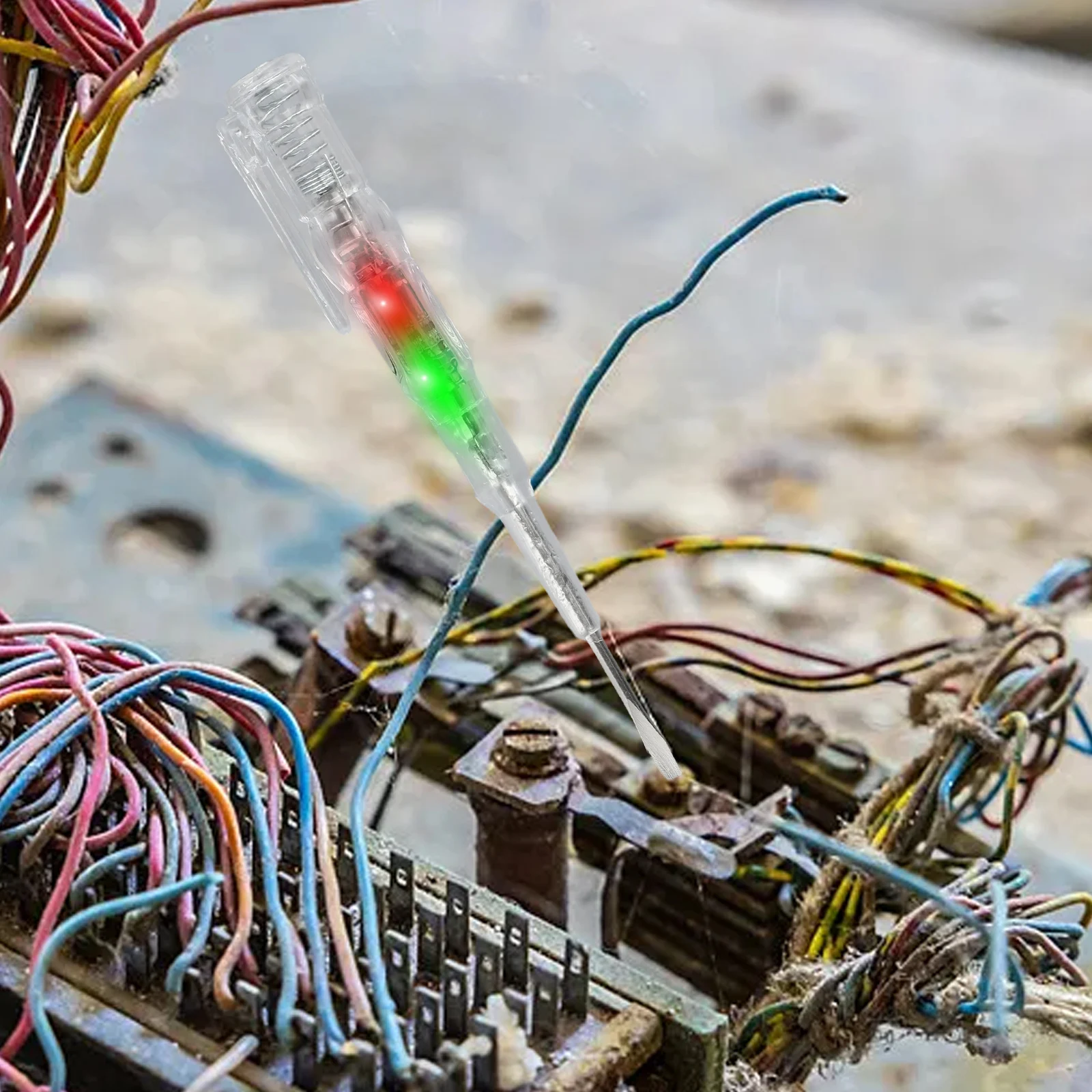 1pc LED Electric Detector Pen Intelligent Induction Power Voltage Detector Pen Circuit Tester Voltmeter Electrical Screwdriver