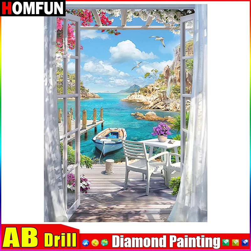 HOMFUN AB Art 5D Diy Diamond Painting \