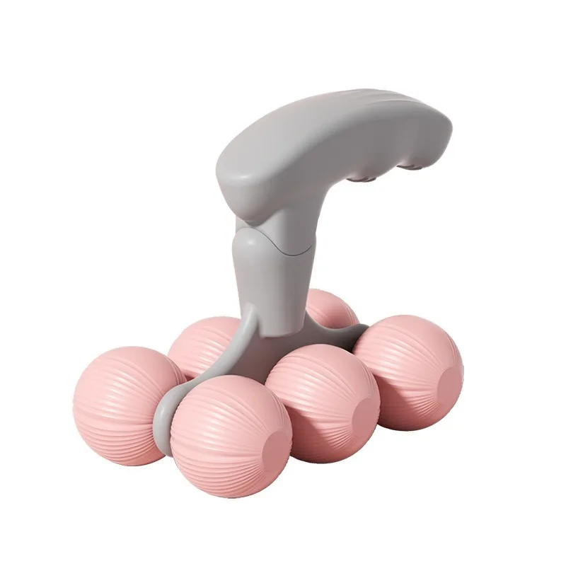 

Compact and Lightweight Home Fitness Equipment for Men and Women, Handheld 6-wheel Massager, Circular Leg Clamp