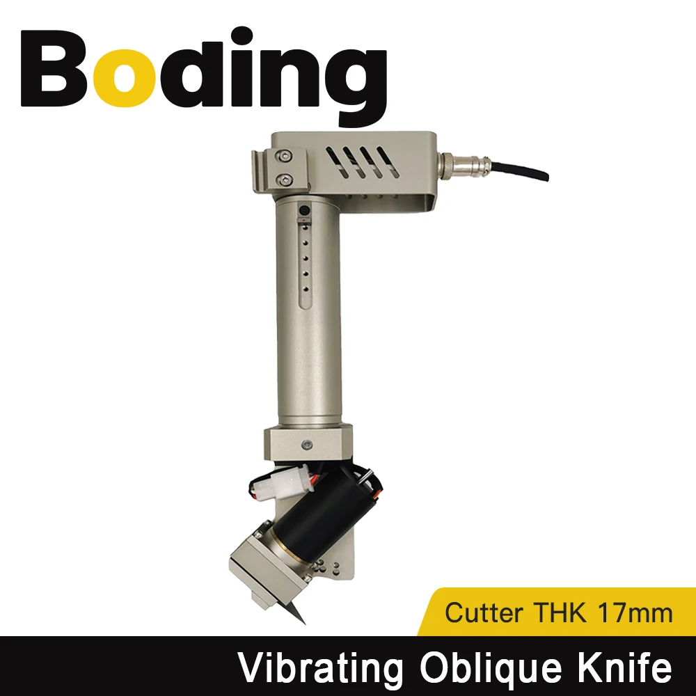 BODING Vibrating Oblique Knife Cutter Thickness 17mm Vibrating Knife Head for Soft Glass PVC Honeycomb Board and KT Board