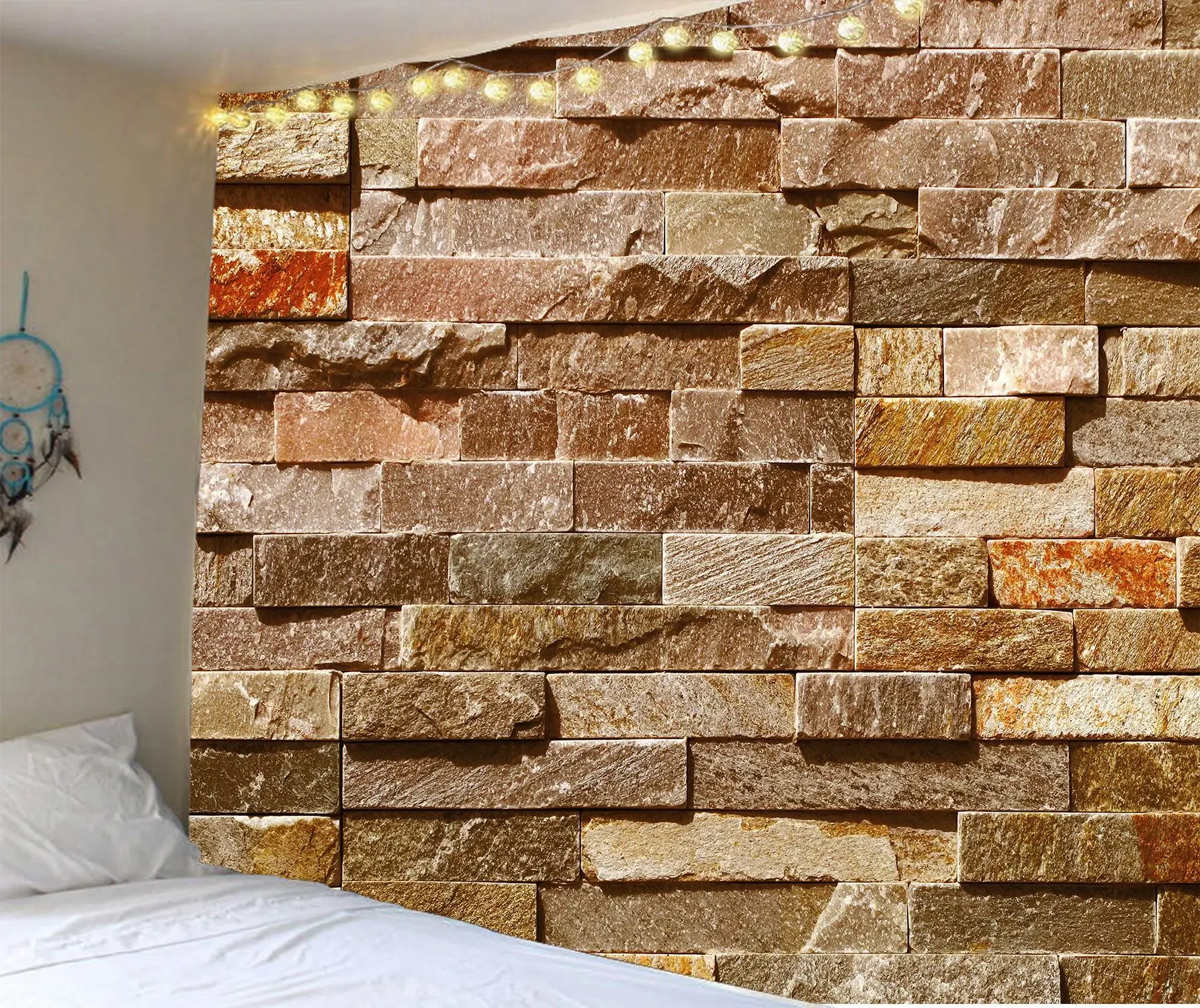 Brick Wall Pattern Polyester  Hanging Tapestry Decoration North America Bedroom Bedspread Sheets Nature Marble 3D