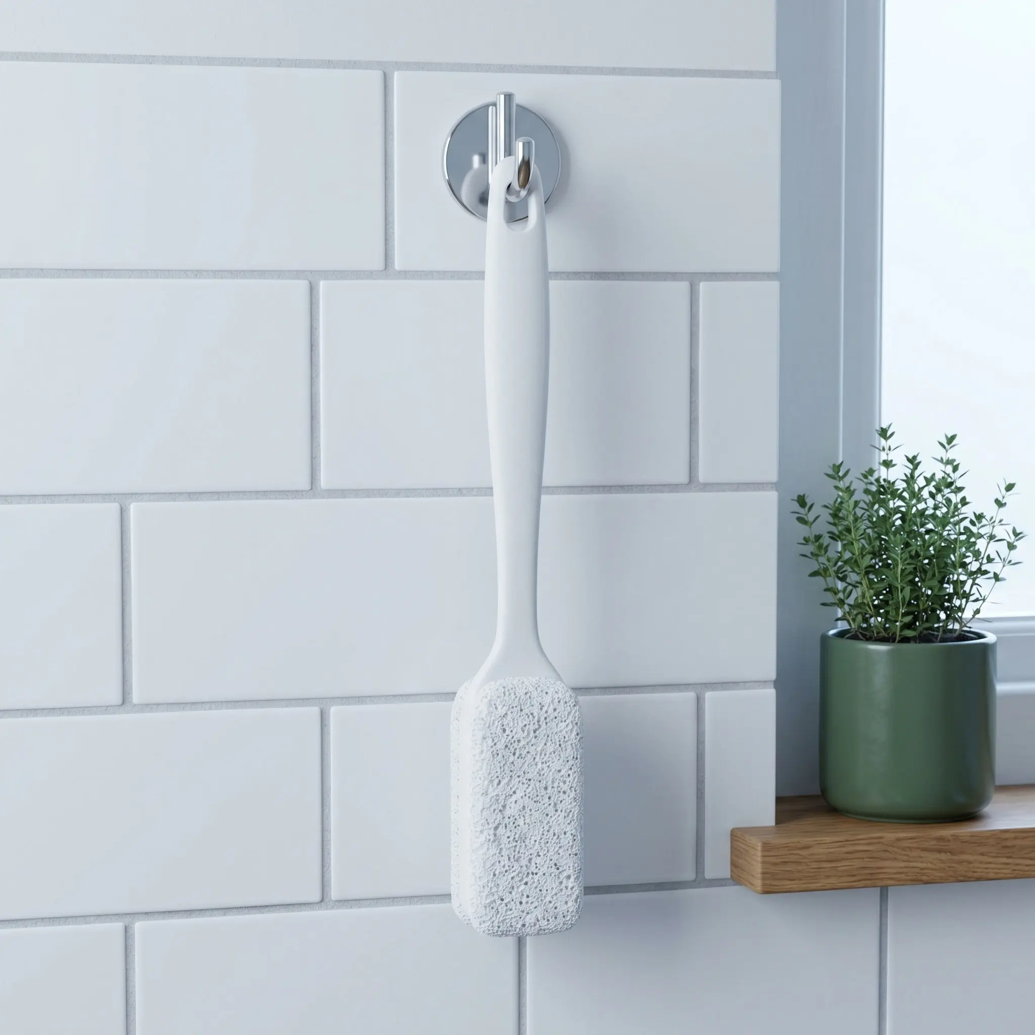 1Set Bathroom Cleaning Brush Large Head Sturdy Ergonomic Design Lightweight Toilet Brush Bathtub Scrub Floor Tile Wall Cleaning