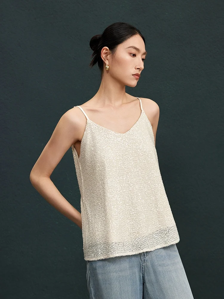 

Летняя женская верхняя одежда Jiancha "Dayu Xinghe" из нейлоновой ткани, укороченная, с пайетками, сексуальная, с мягким фильтрующим эффектом, А-силуэт