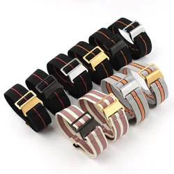 Long Nylon Watch Band Green/Yellow 18mm 20mm 22mm French Troops Parachute Bag Watchband Watch Strap Bracelet Watch Band