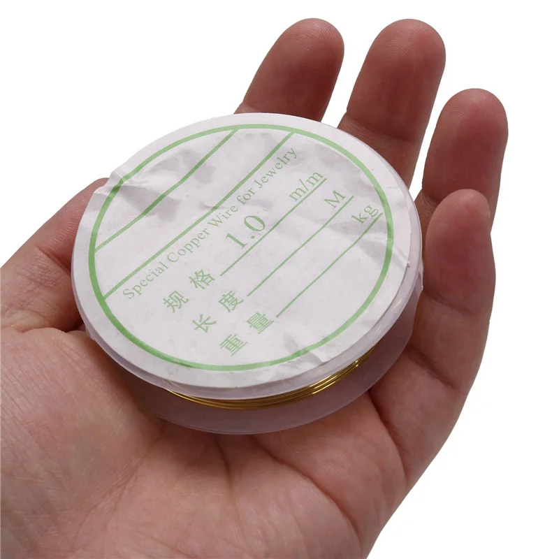 9 ロール 18 ゲージジュエリー銅クラフトワイヤー、変色しにくいジュエリービーズワイヤージュエリー作成用品 & クラフト用