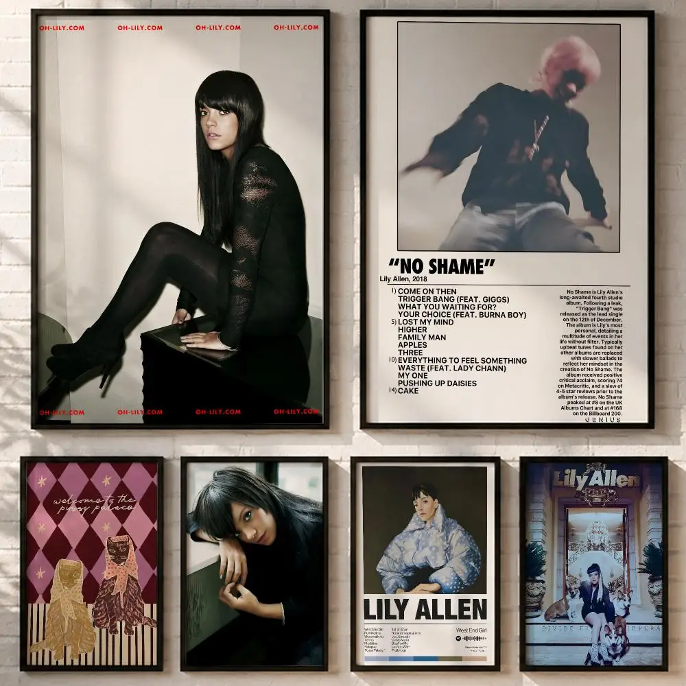 Pop Singer Lily Allen Poster HD poster wall art self-stick no-residue for home cafe office great gift