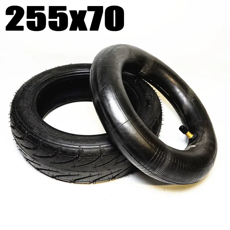 Neumático de 255x70 para patinete eléctrico y coche de equilibrio, con cámara y cubierta, de 10 pulgadas, neumático de vacío 255*70 con cámara y cubierta.