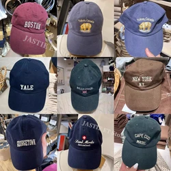 Letter Embroidery Print Y2k Baseball Cap Women Four Season Harajuku Visors Female American Vintage Streetwear Cotton Hats 2024