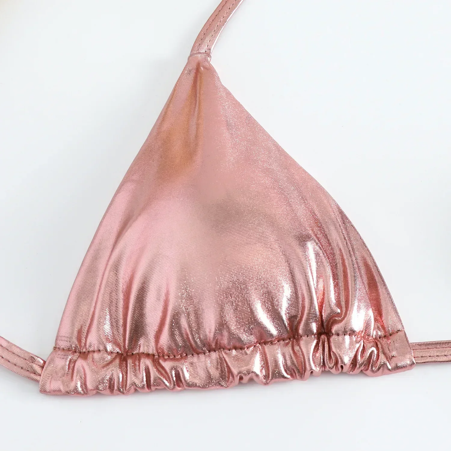 Sexy Verde Lucido Micro Bikini Perizoma Costume Da Bagno Delle Donne Mini String Halter Triangolo Costumi Da Bagno Costume Da Bagno Rosa Bikini Set 2024 Mujer