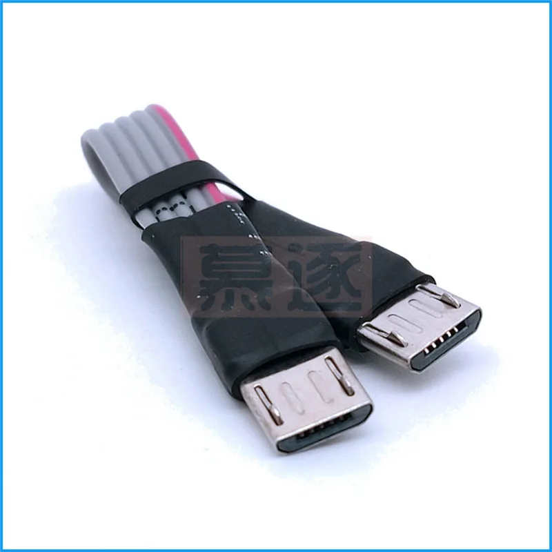 Micro USB 2.0 5pin męski na Micro USB 2.0 żeński przedłużacz Micro usb męski na żeński kabel płaski 0.05m/0.1m/0.2m/0.3m-1.5m/2m