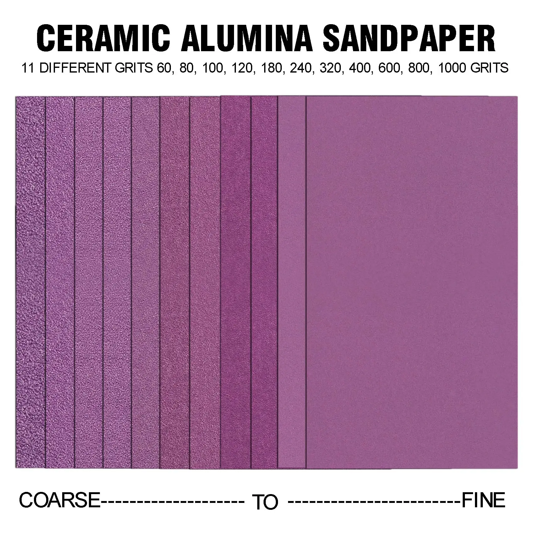 115*140MM 50 pezzi fogli di carta vetrata a secco viola per levigatrice per palme 60-1000 grana Hook and Loop fogli abrasivi per carta vetrata Bundle