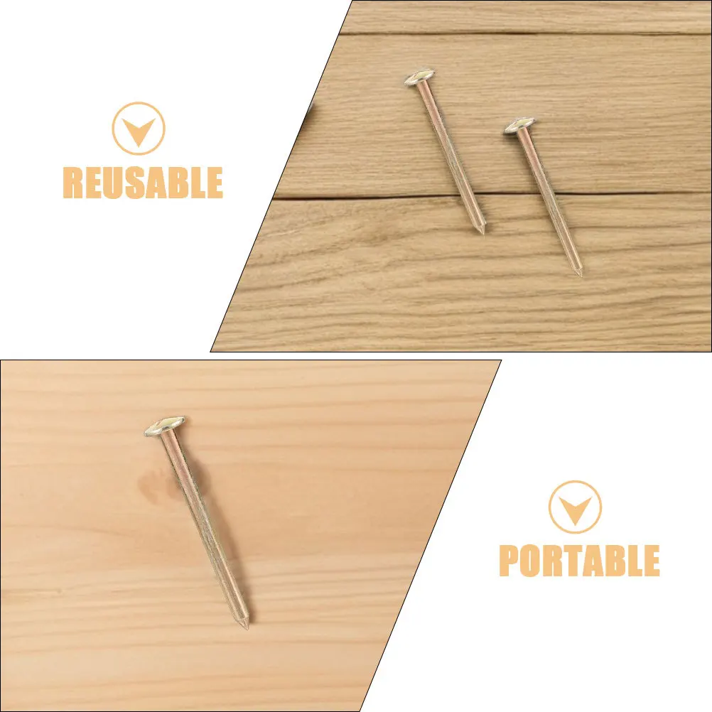 10pcs Measurement Mark Nails Galvanized Survey Stakes For Property Line Markers Land Surveying Tool Outdoor Ground Lawn Pegs